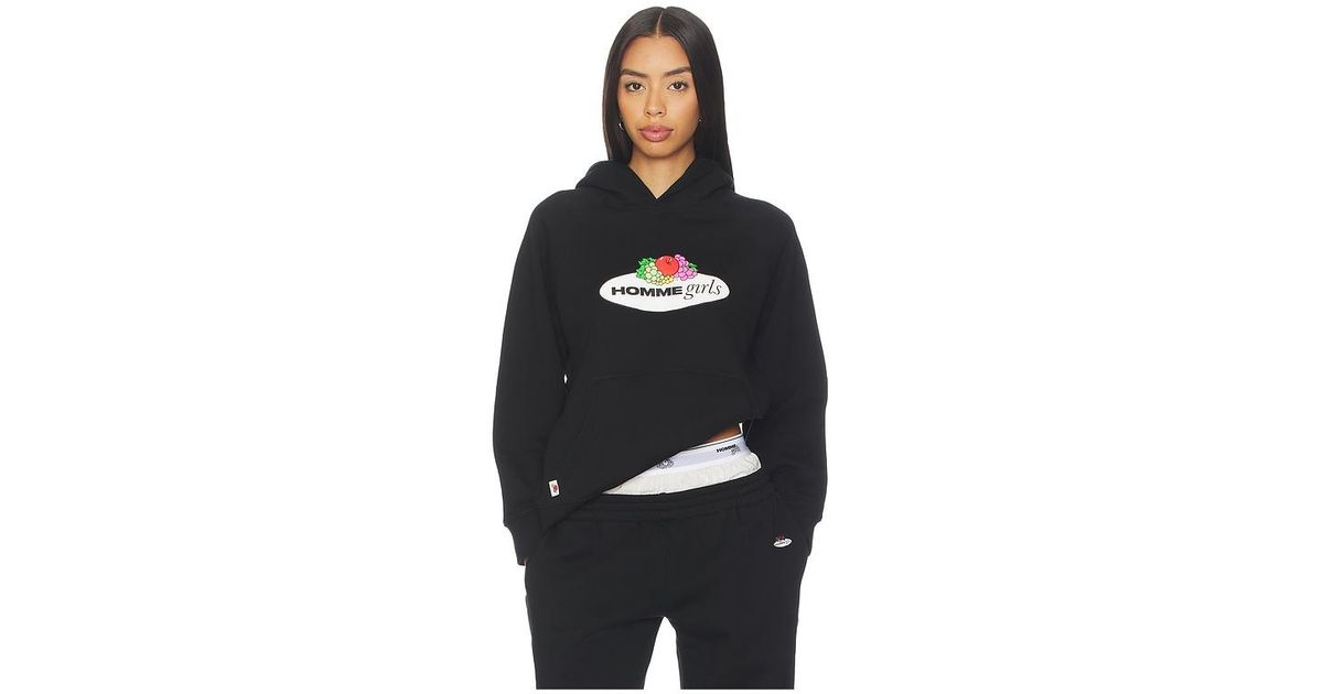 HOMMEGIRLS X Fruit Of The Loom Hoodie in Black | Lyst