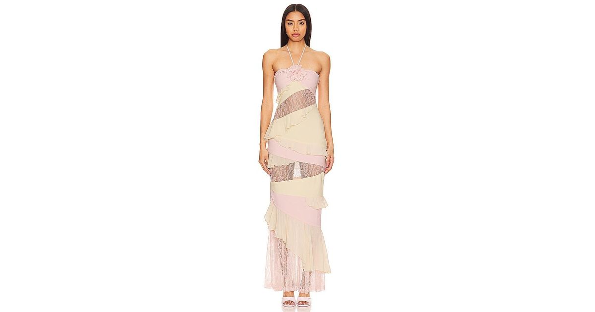 lovers and friends pink and yellow dress Lovers + Friends