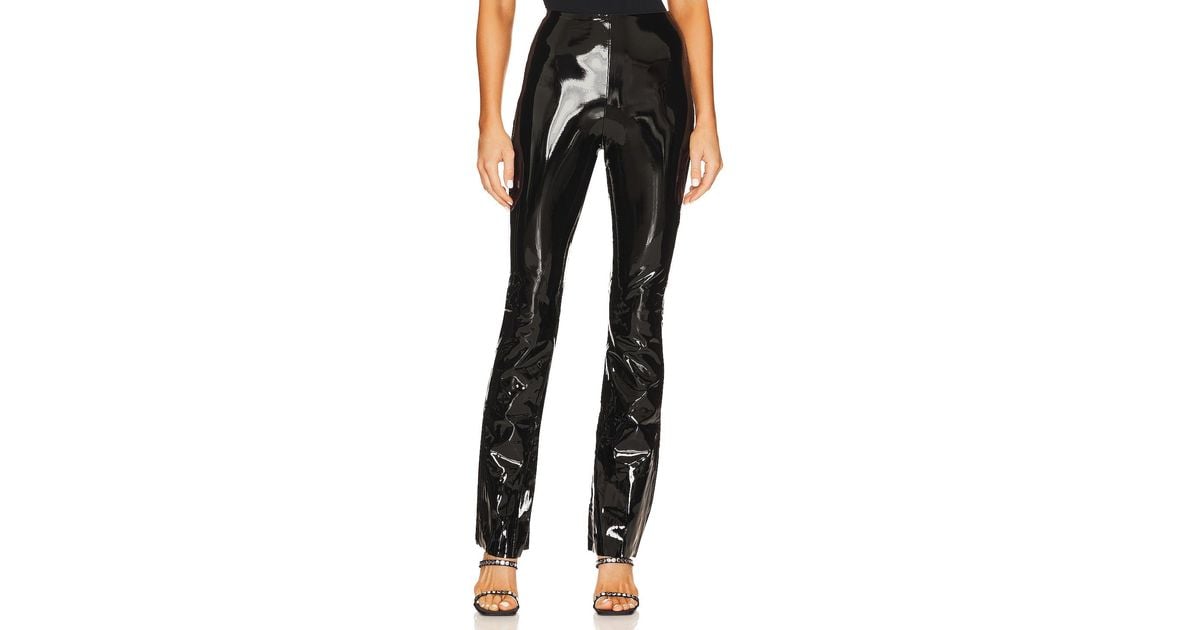 Commando Faux Patent Leather Flare Legging in Black Lyst