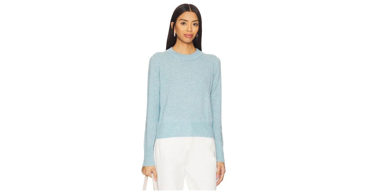 Autumn Cashmere Raglan Crew w/ Side Slits in Kelly