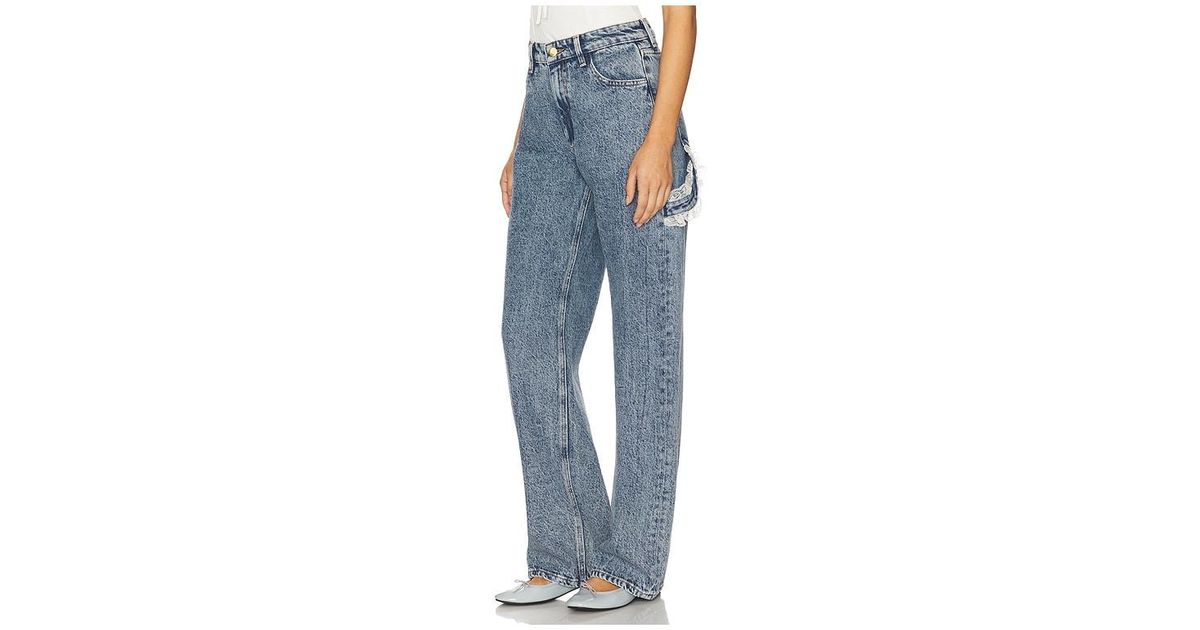 Tanner Fletcher Sid Lace Loop Jean in Blue | Lyst