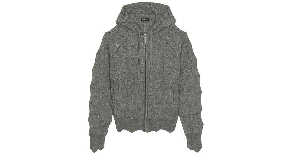 MADFRENZY Spiked Zip Up Hoodie in Gray for Men | Lyst