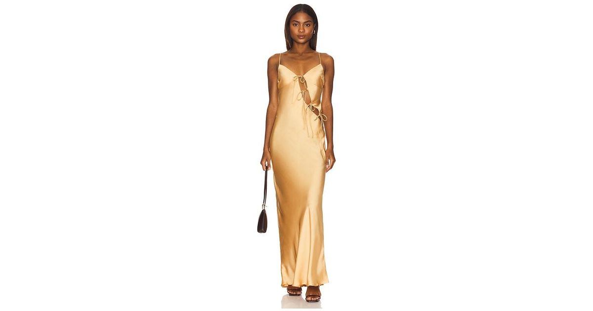 lioness gold dress About A Girl Maxi Dress