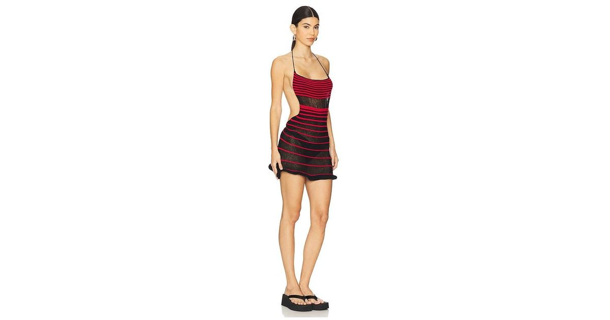 George Trochopoulos Mini Backless Dress in Red | Lyst