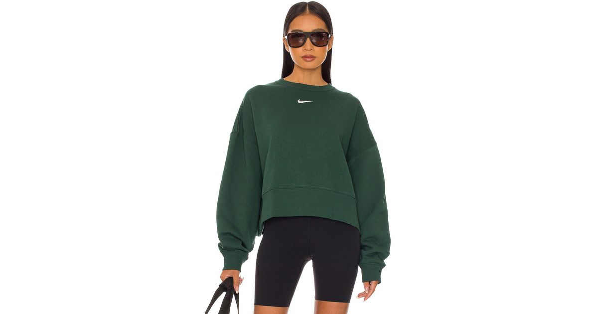 mens green nike crewneck