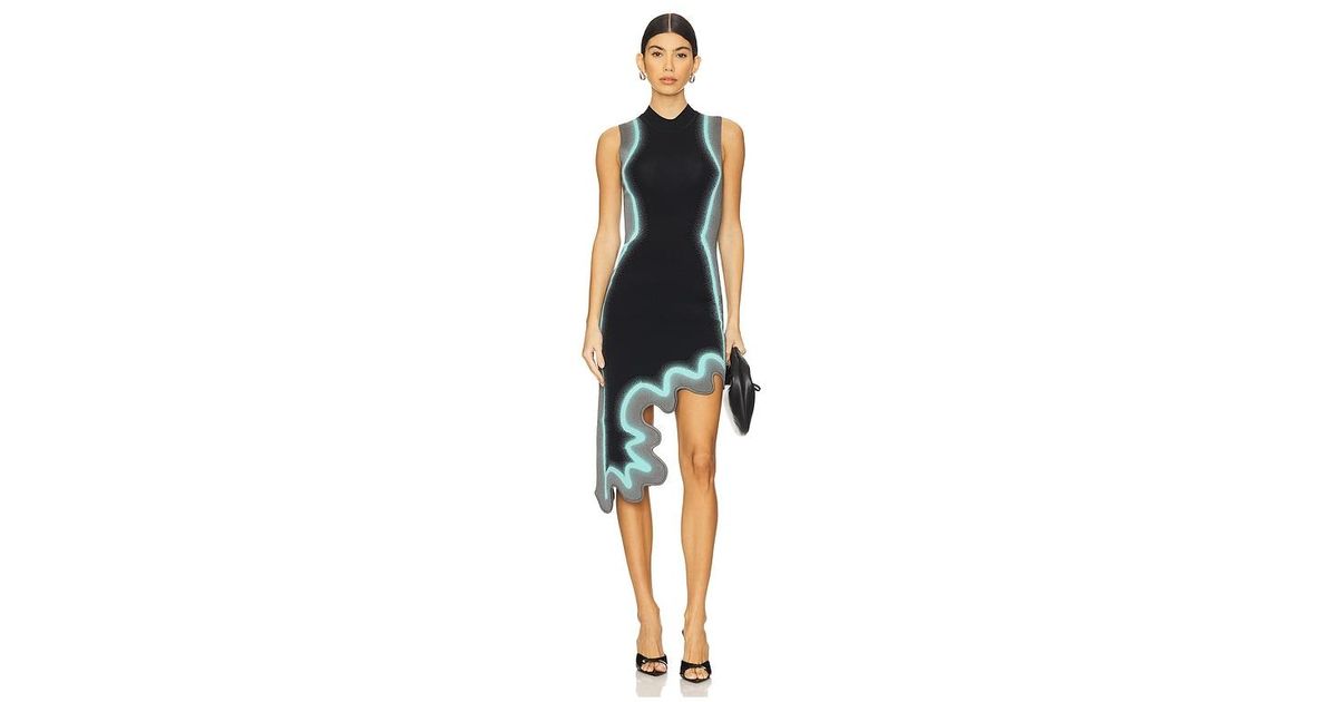 brooklyn wavy asymmetric sleeveless midi dress BROOKLYN WAVY ASYMMETRIC DRESS– PH5 main image 1