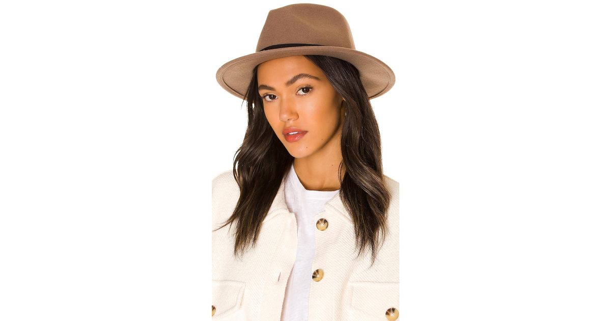 Brixton Messer Packable Fedora in Brown 