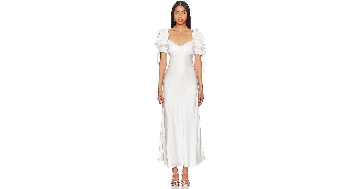 Selkie The Poet Slip Dress in White | Lyst