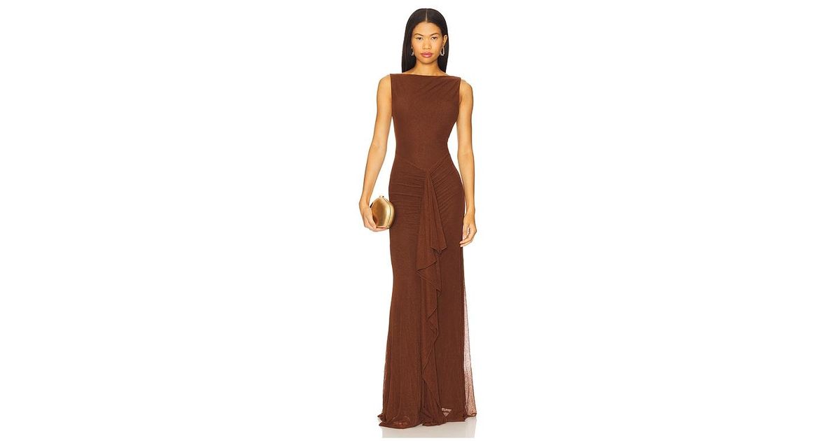 bowie strapless maxi dress Bowie Red Maxi Evening Gown – ADEA