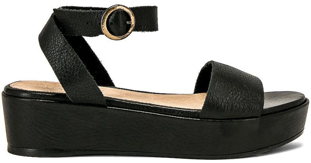 seychelles monogram leather wedge sandal