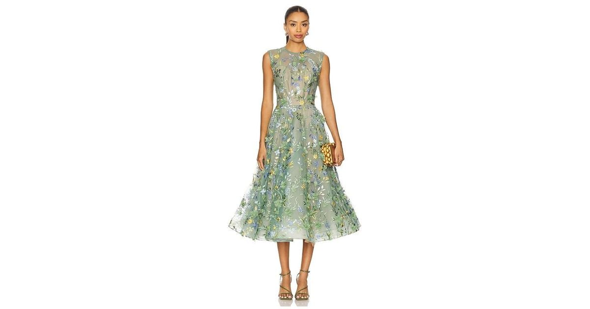 bronx and banco saba blanc floral-appliqué lace midi dress LESET Lauren Long Sleeve Maxi Dress in Black in Jersey main image 1