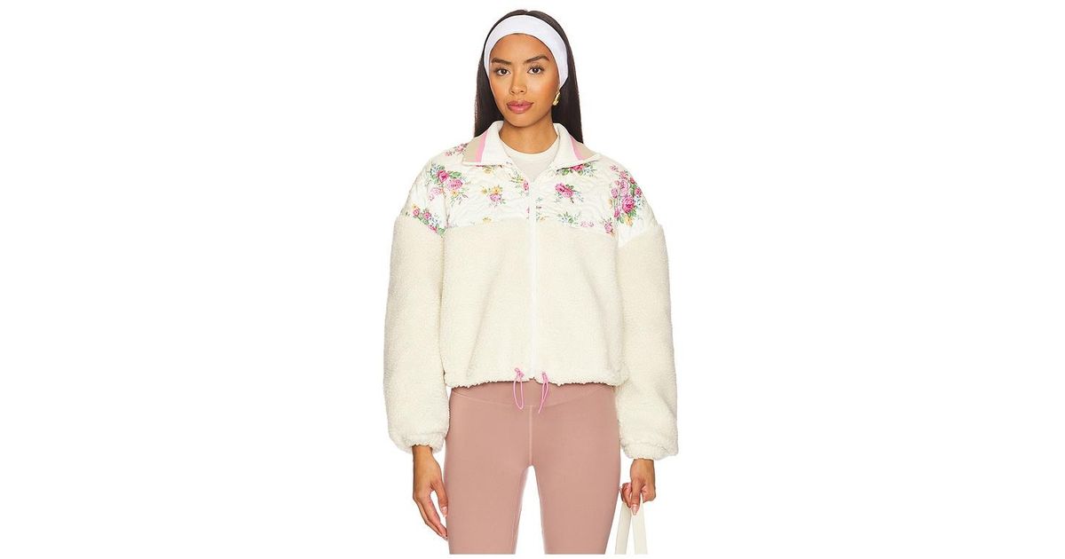 ジャケット・アウター com9uRe. Floral Fleece Jacket Women's Anyweather Fleece Full Zip Jacket | Lands' End
