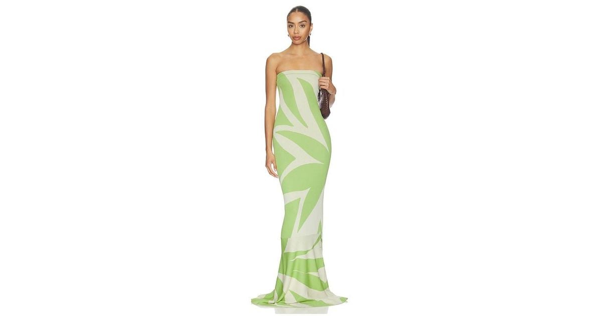 MISA Los Angles Lalit Dress in Green | Lyst