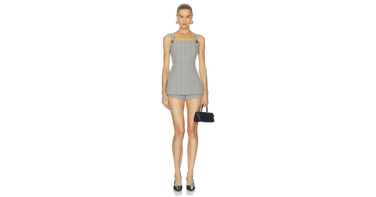 Line & Dot Archie Romper in White | Lyst