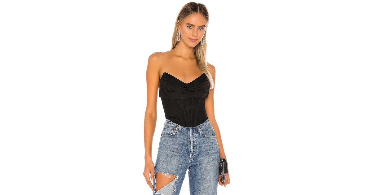 black bustier top outfit