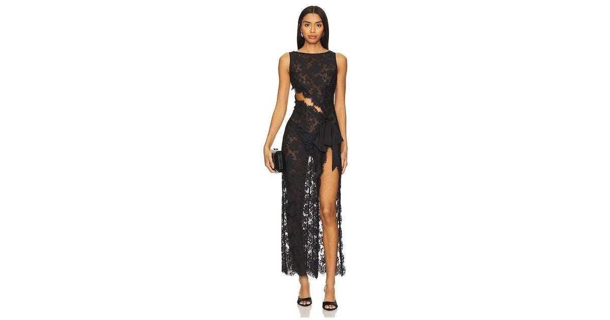 burgundy maxi dress formal Anica Black Off Shoulder Maxi Dress - US 2 main image 1