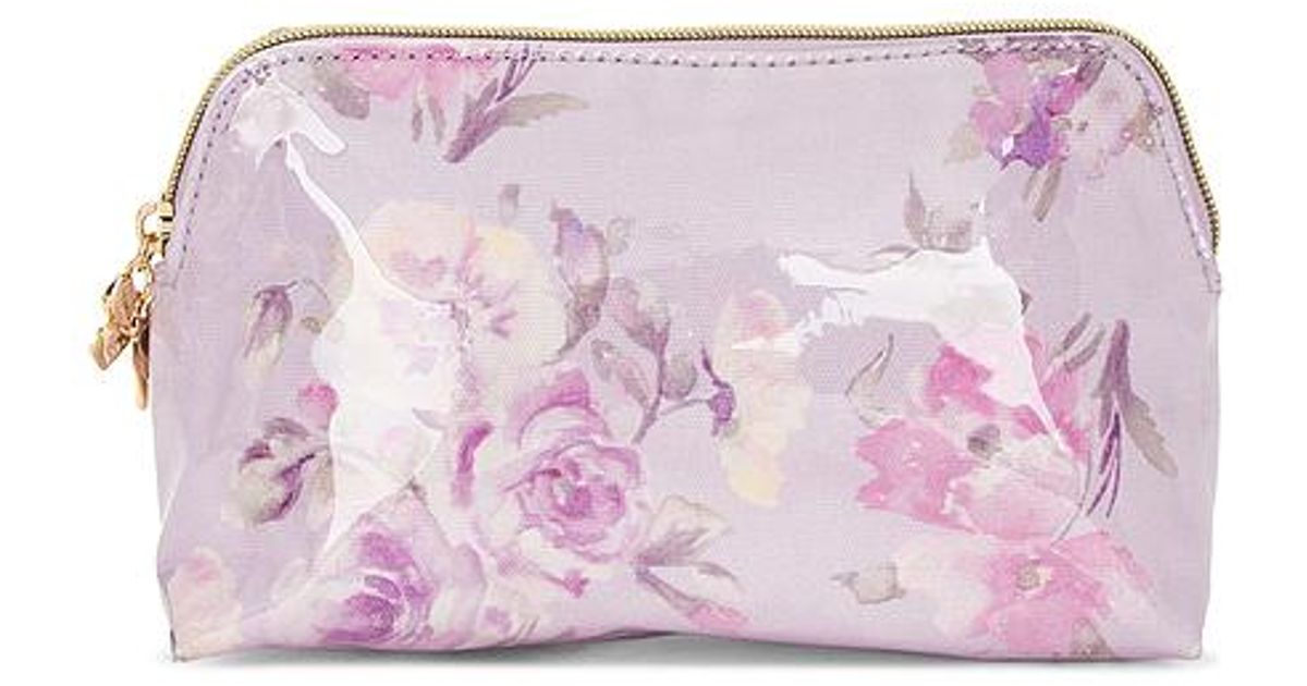 Heirloom Print Medium Travel Pouch Hibiscus - LoveShackFancy main image 0