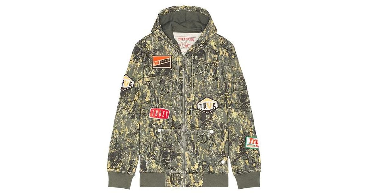関税込み♪【TRUE RELIGION】BIG T BUDDHA CAMO ロゴ★パーカー 関税込み♪【TRUE RELIGION】BIG T BUDDHA CAMO ロゴ☆パーカー