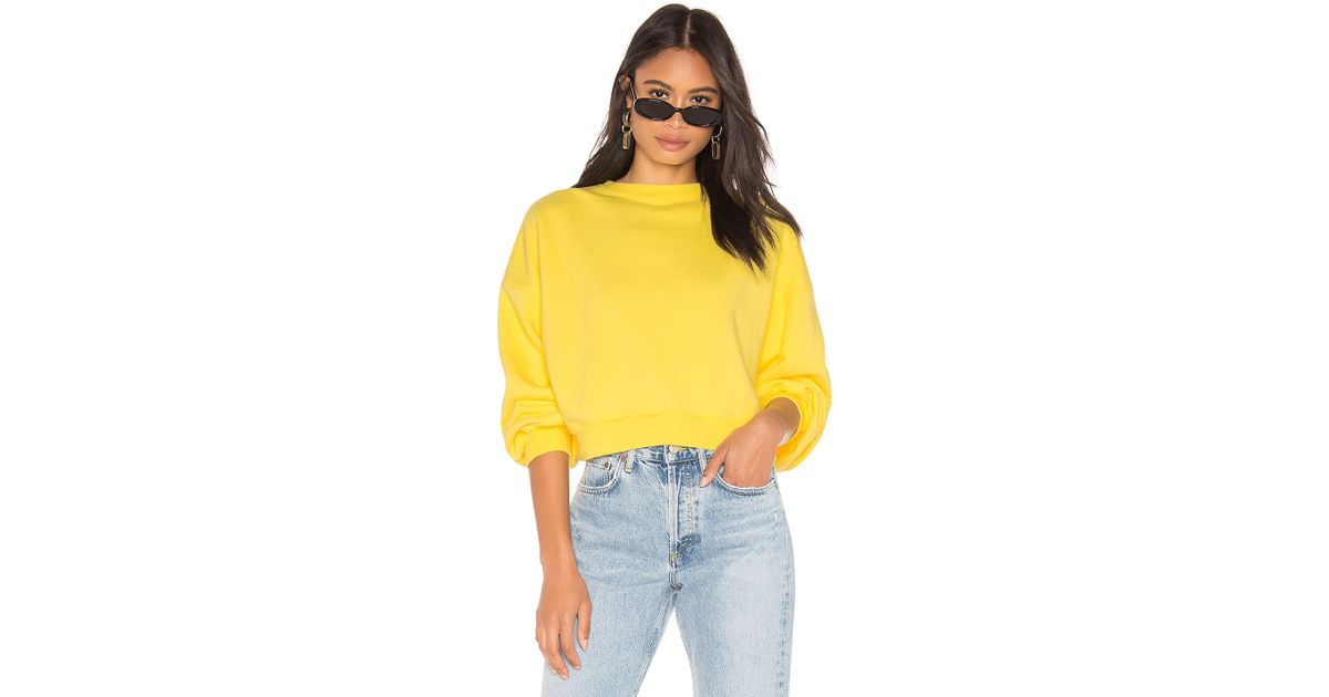 agolde balloon sleeve cropped sweatshirt