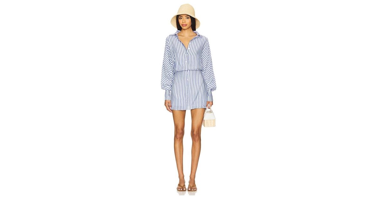 Line & Dot Noah Shirt Dress in Blue | Lyst