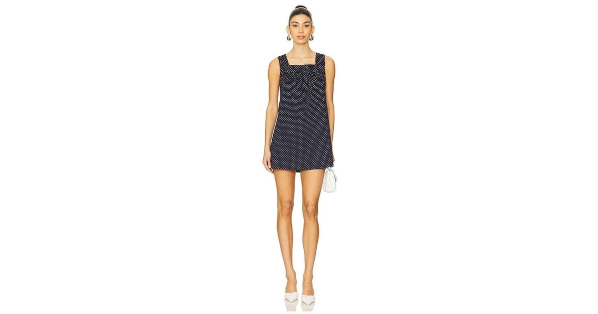 WeWoreWhat Square Neck Mini Dress in Blue | Lyst