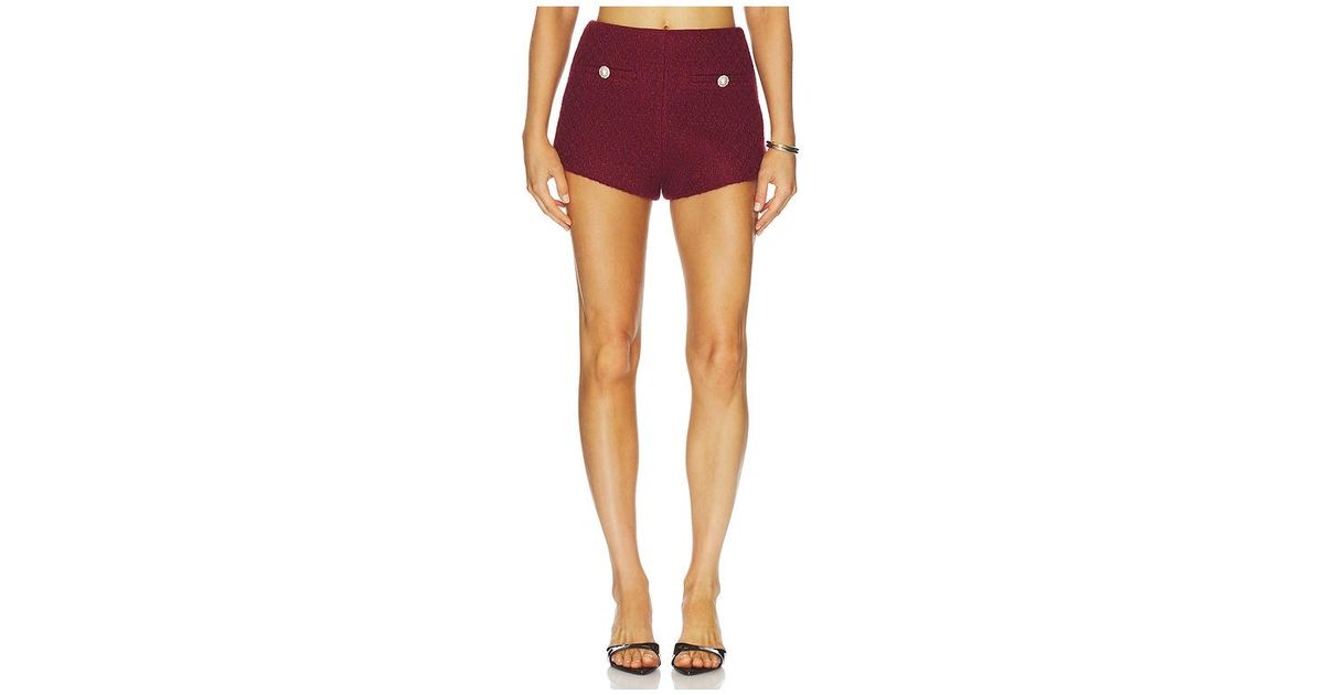 Model Riah Bo MAJORELLE Riah Hot Short in Red | Lyst