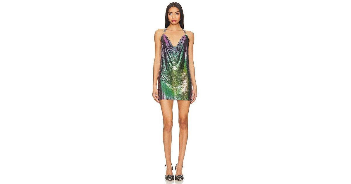 paula drape mini dress superdown Paula Drape Mini Dress in Green