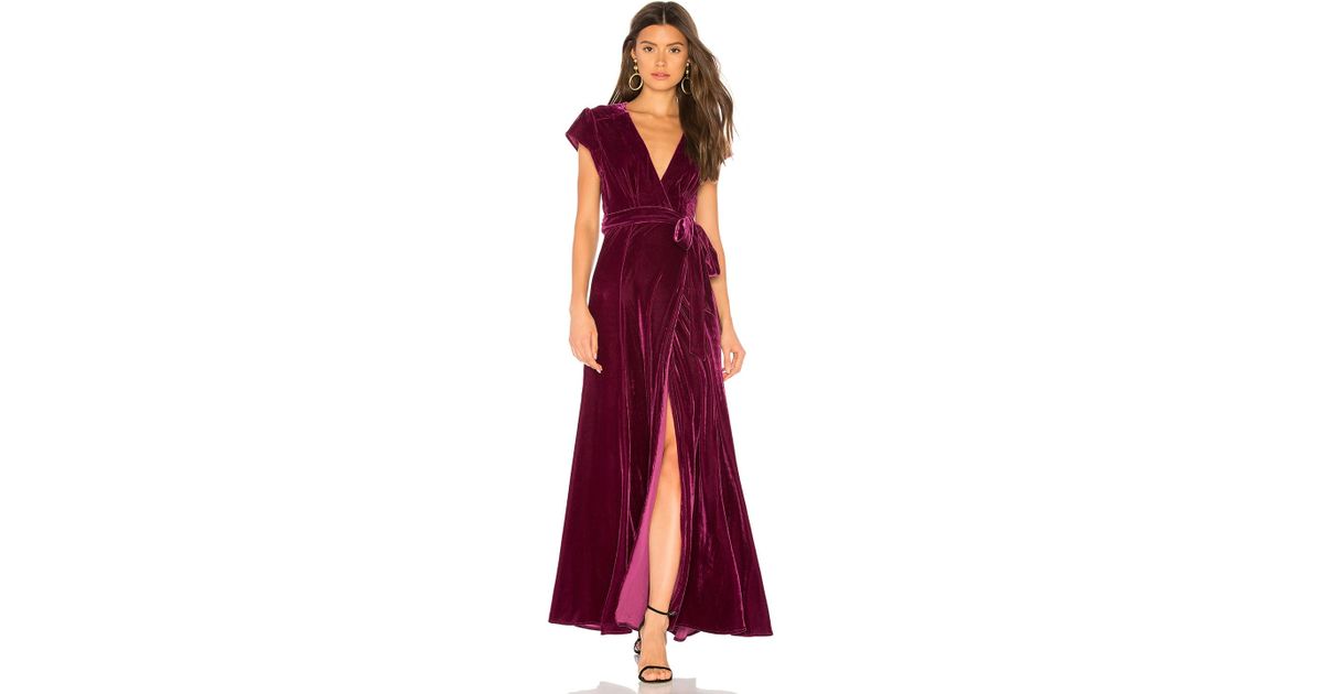 tularosa sid wrap dress velvet