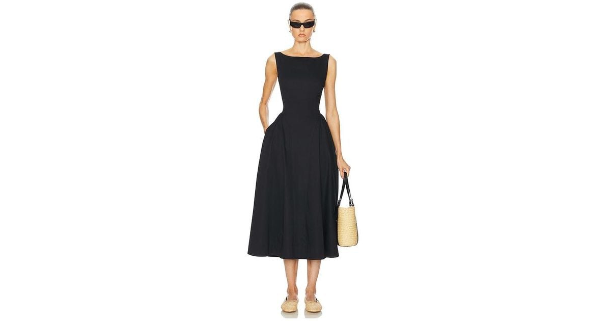 black denim overall dress Rails Westlake Dress in Black Sand - Black