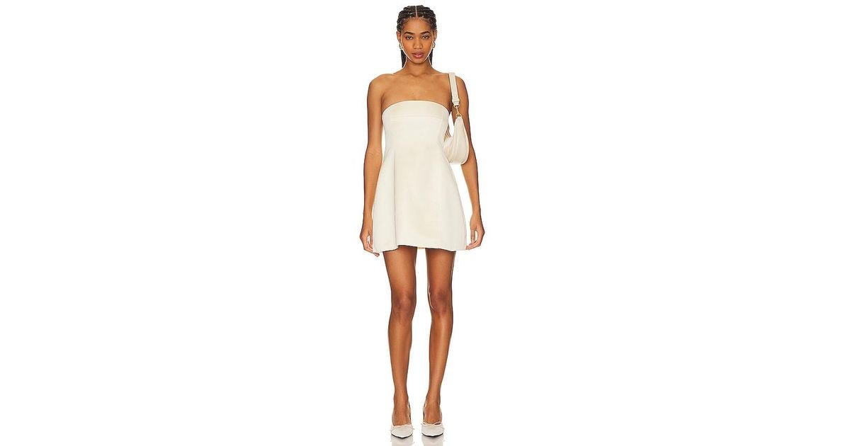 weworewhat strapless peplum mini dress WeWoreWhat - Strapless Peplum Mini Dress