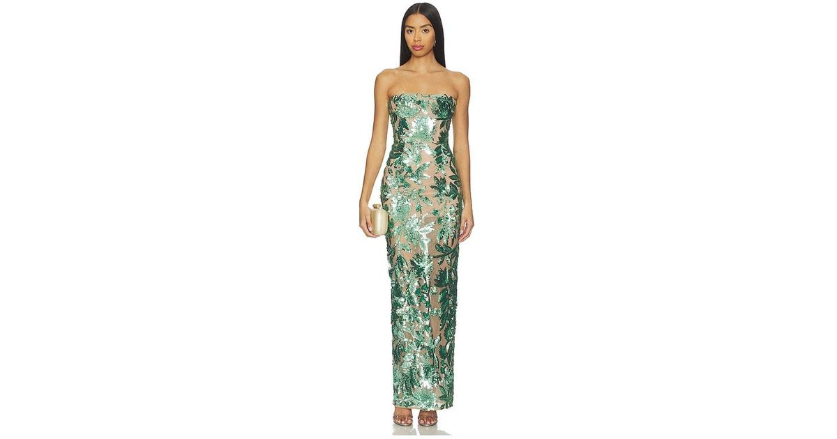 Bronx and Banco Dahlia Maxi Dress in Green | Lyst