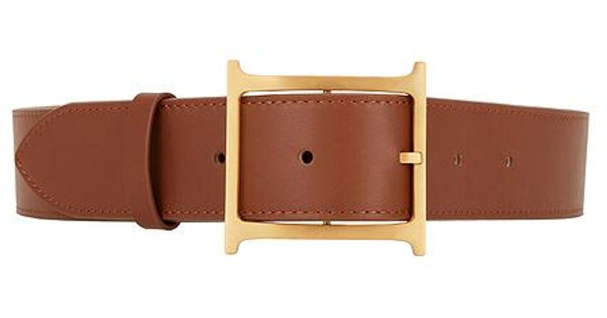 Helsa Logo Belt in Brown | Lyst UK