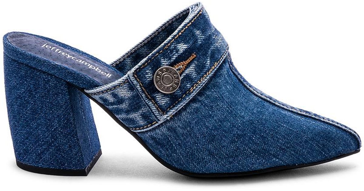 jeffrey campbell denim mules