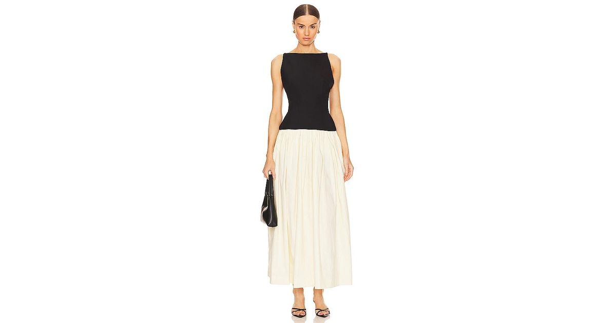 matteah maxi dress in black & ivory tularosa Anna Maxi Dress