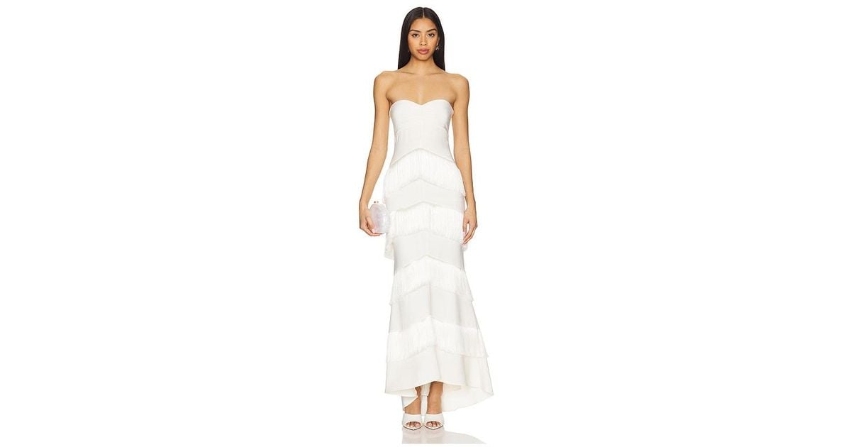 white plunge maxi dress Tilly | Black And White Extreme-Plunge Neck Maxi Dress With Wrap And Ruched Details