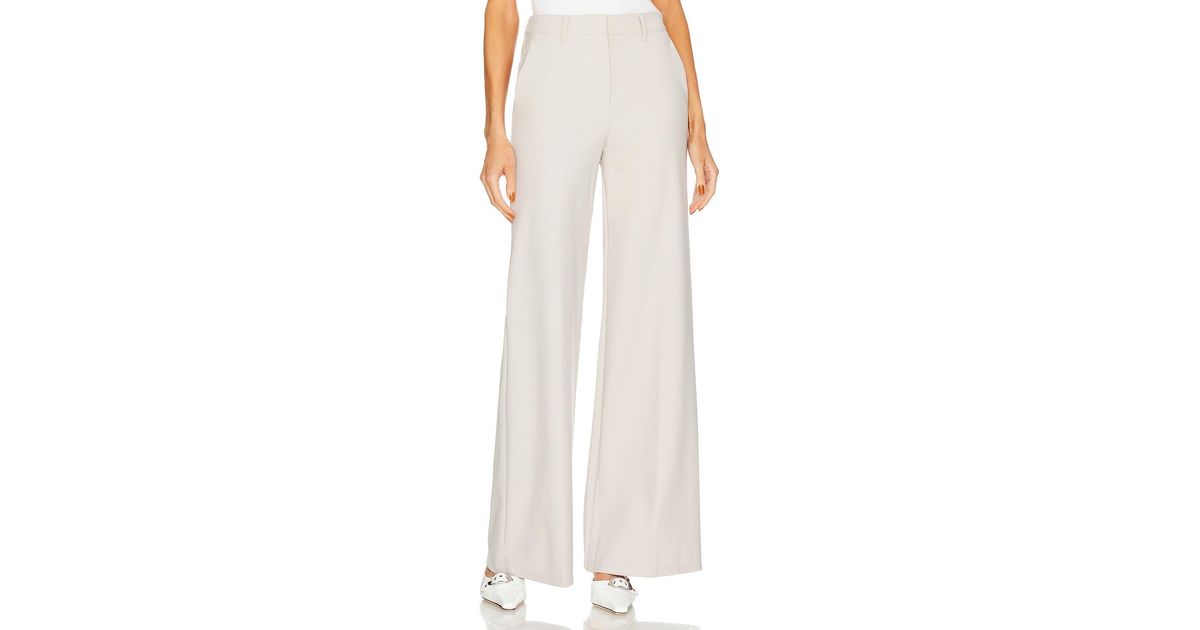 Theory Terena High Waist Pant in White | Lyst