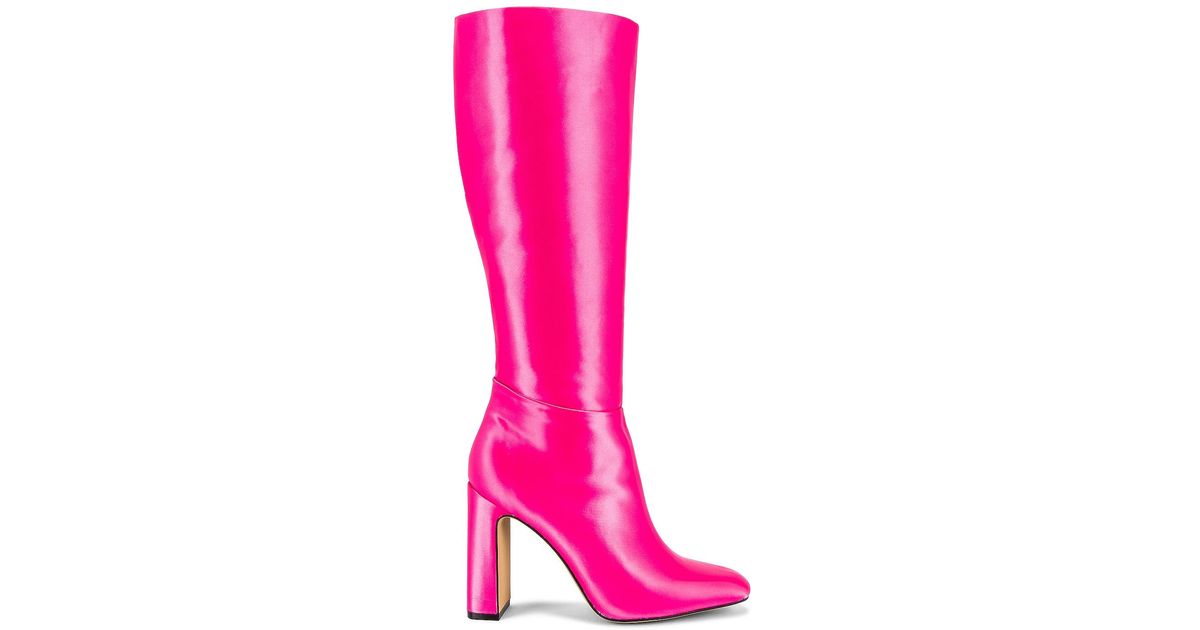 Steve Madden Satin Ambrose Boot in Pink Lyst