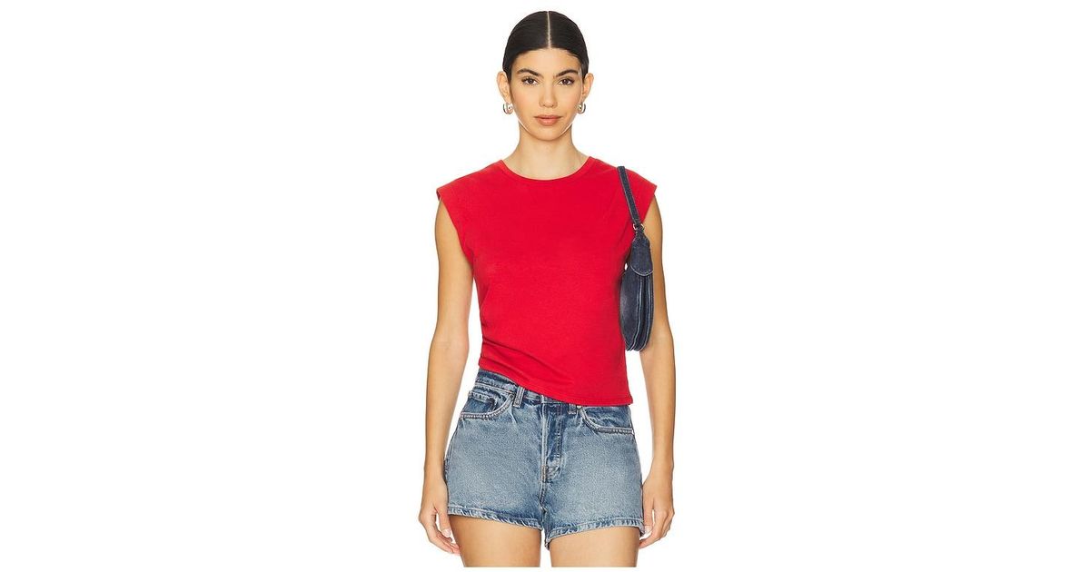 Rag Bone Mica Cropped Tank Top in Red Lyst UK