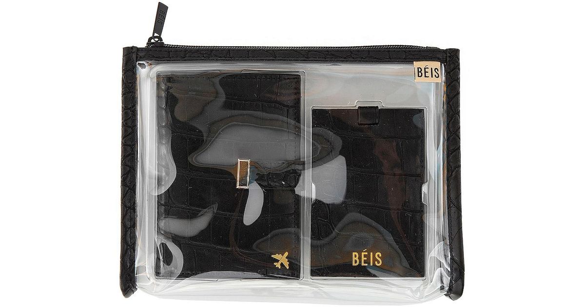 BEIS Passport And Luggage Tag Set in Black | Lyst