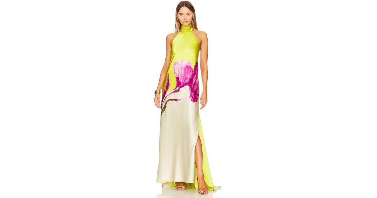 silvia tcherassi sherry silk maxi dress Silvia Tcherassi Sherry Tie-Dye Silk Halter Gown