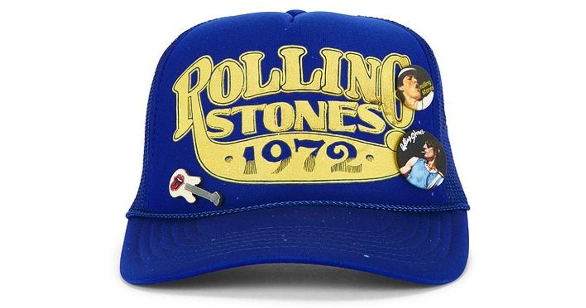 MadeWorn Rolling Stones Cap in Blue | Lyst