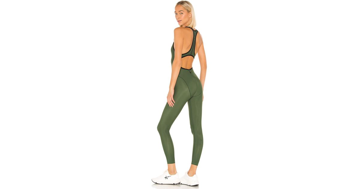 Adam Selman Sport French Cut Catsuit in Army  Cut leggings, Celebrity  athleisure, Catsuit