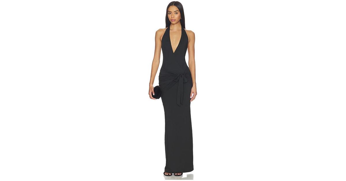 superdown Chloe Halter Maxi Dress in Black | Lyst Australia