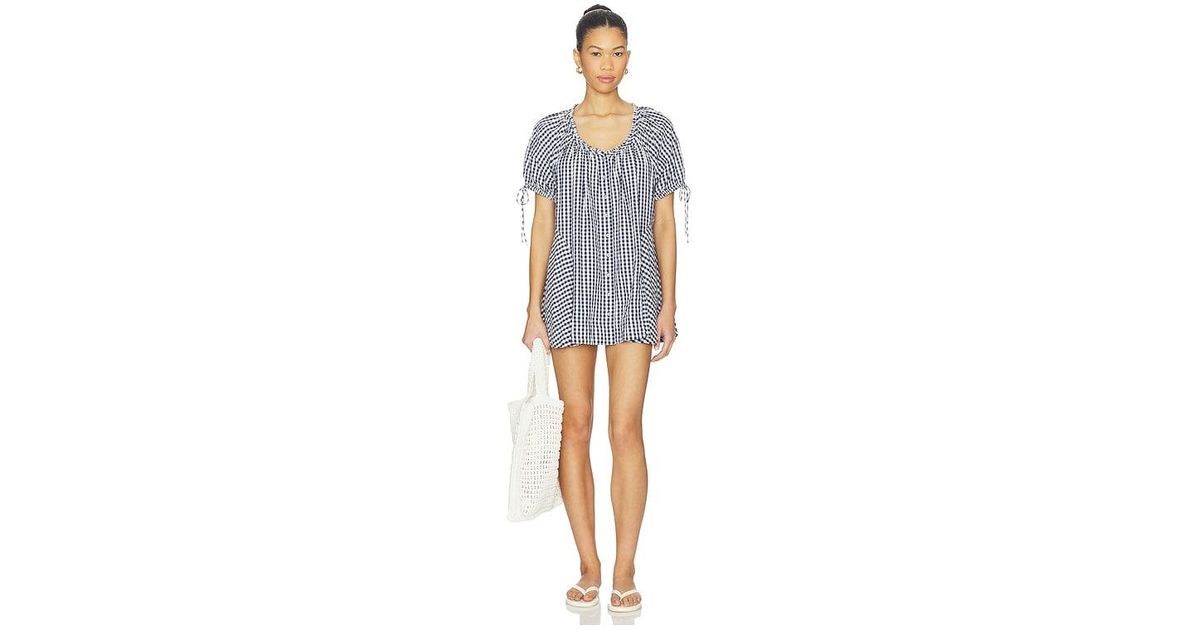 free people blue gingham dress FREE PEOPLE INTIMATELY BLUE GINGHAM SLEEVELESS MINI DRESS size XS-TP