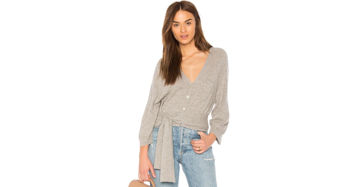 cashmere tie front cardigan