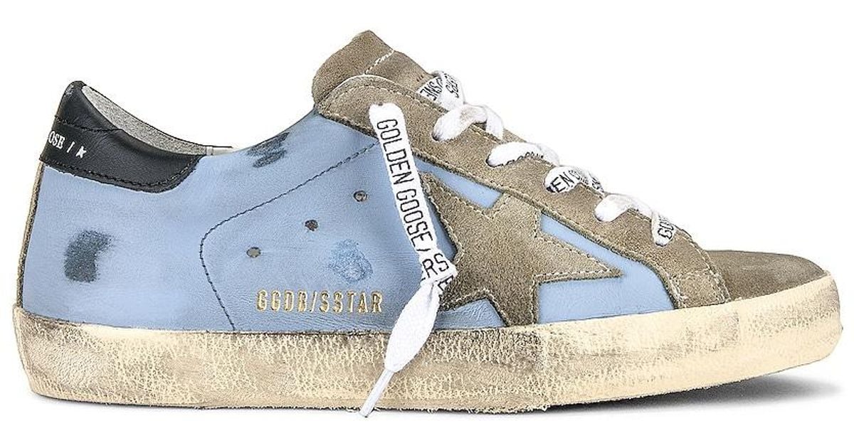 Golden Goose Superstar スニーカー グレー/ブルー GOLDEN GOOSE ゴールデングース 高級 レザー スニーカー メンズ