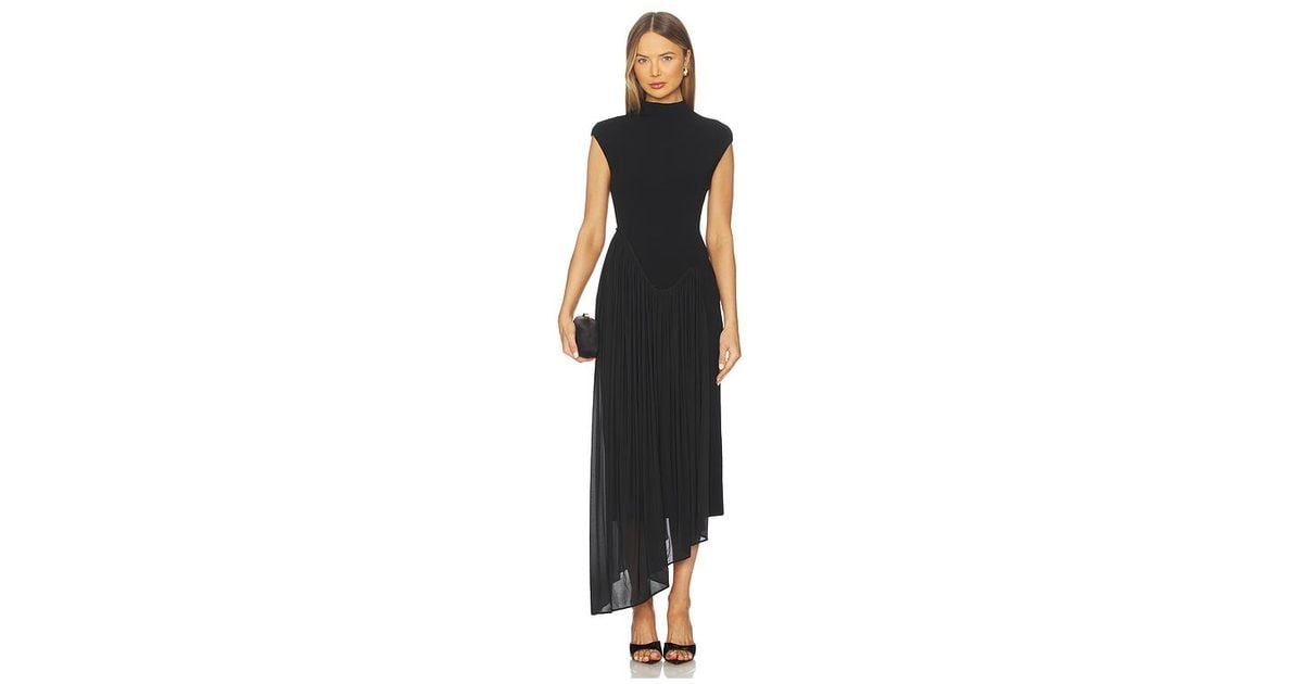 Et Ochs Francis Knit Combo Midi Dress in Black | Lyst UK