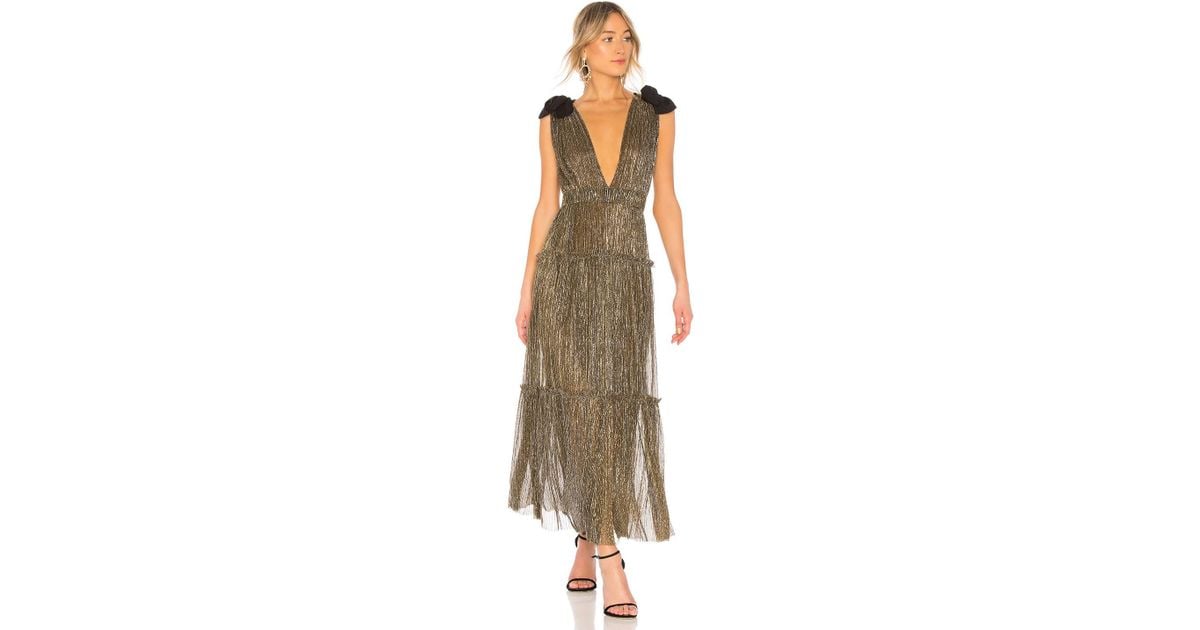sabina musayev gold dress