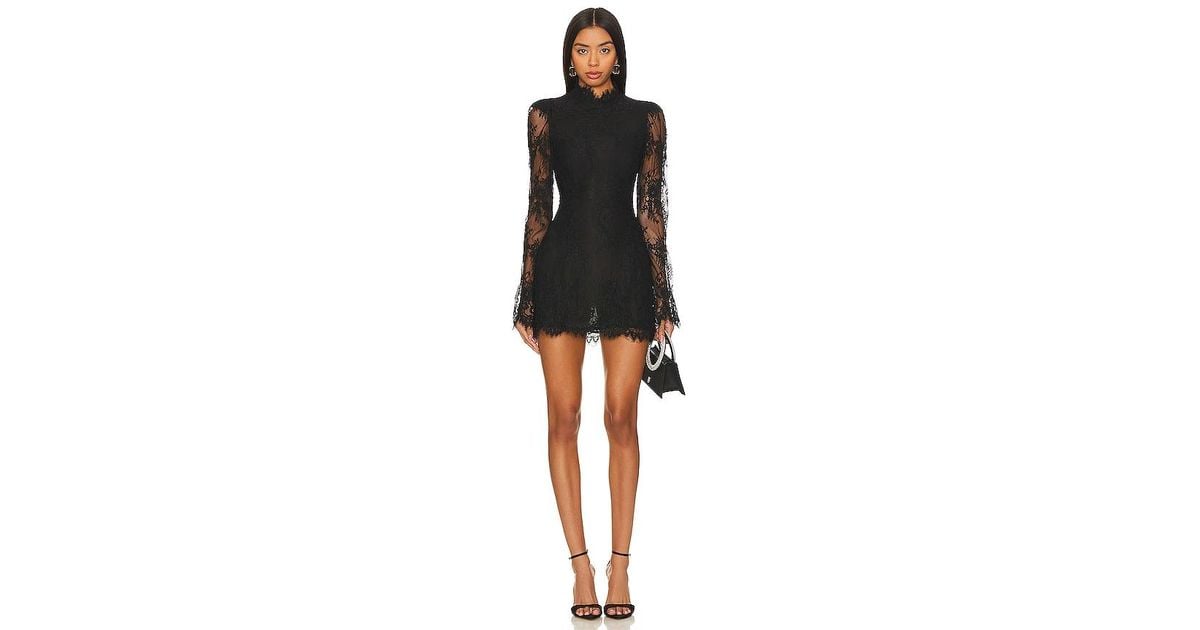 Black and stone lace mini dress hotsell