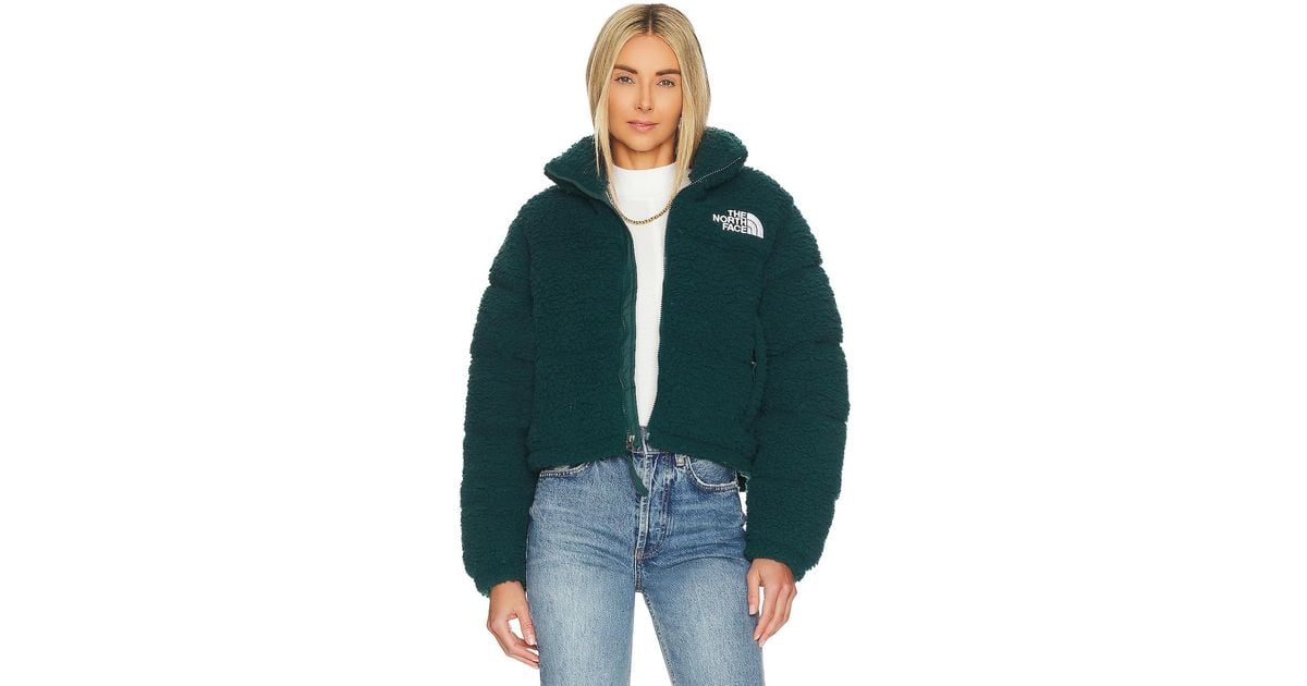 The North Face High Pile Nuptse Jacket in Green Lyst